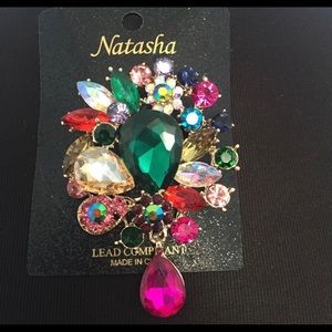 Statement Multicolored Brooch